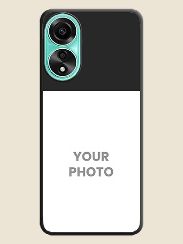 Custom Image Upload With Space Black Color On Custom Soft Matte Mobile Back Cover - Oppo A78 4G - alternate view