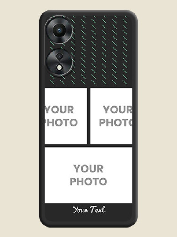 Custom Cross Dotted Pattern with 2 Image Holder  on Personalised Space Black Soft Matte Cases - Oppo A78 5G - alternate view