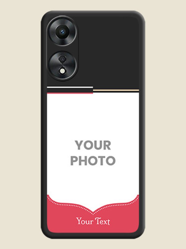 Custom Classic Plain Design with Name on Photo on Space Black Soft Matte Phone Cover - Oppo A78 5G - alternate view