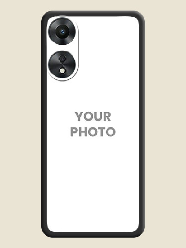 Custom Full Single Pic Upload On Space Black Personalized Soft Matte Phone Covers -Oppo A78 5G - alternate view