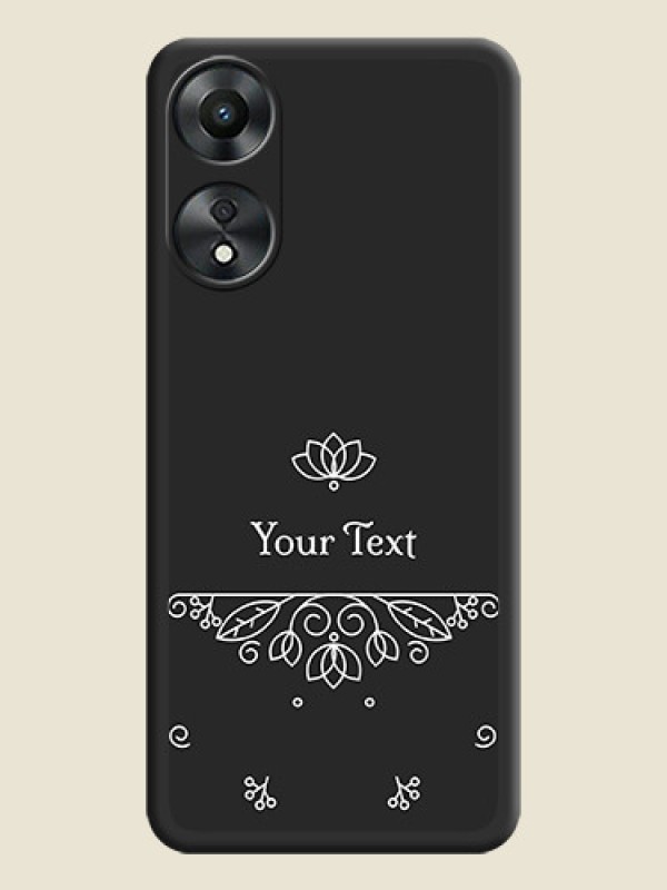 Custom Lotus Garden Custom Text On Space Black Personalized Soft Matte Phone Covers -Oppo A78 5G - alternate view