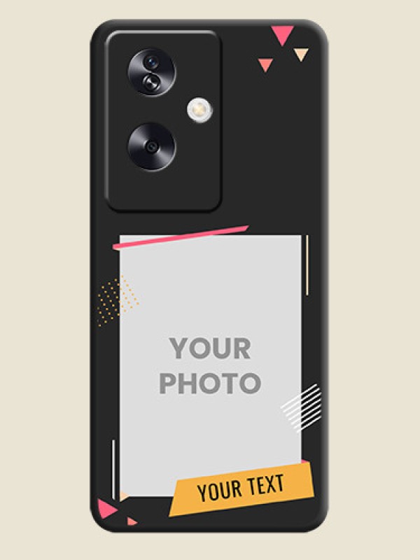 Custom Photo Frame with Triangle Small Dots on Photo On Space Black Custom Soft Matte Mobile Back Cover - Oppo A79 5G - alternate view