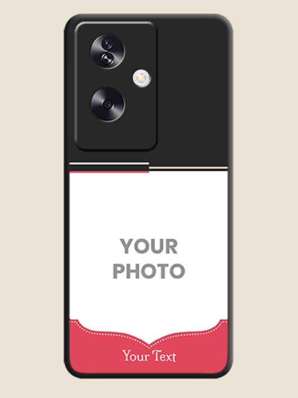 Custom Classic Plain Design with Name On Space Black Custom Soft Matte Mobile Back Cover - Oppo A79 5G - alternate view