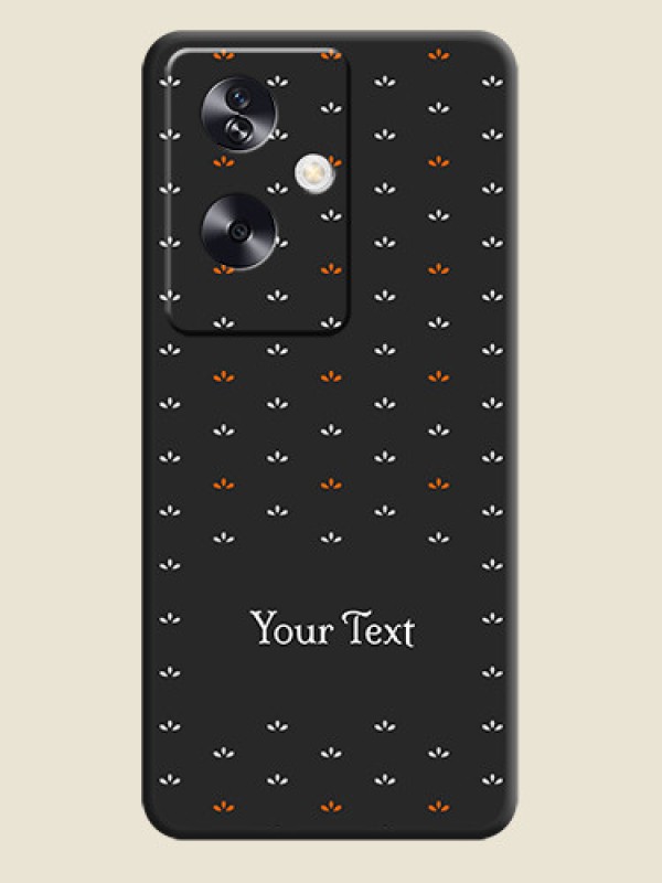 Custom Simple Pattern With Custom Text On Space Black Custom Soft Matte Mobile Back Cover - Oppo A79 5G - alternate view