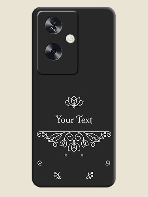 Custom Lotus Garden Custom Text On Space Black Custom Soft Matte Mobile Back Cover - Oppo A79 5G - alternate view