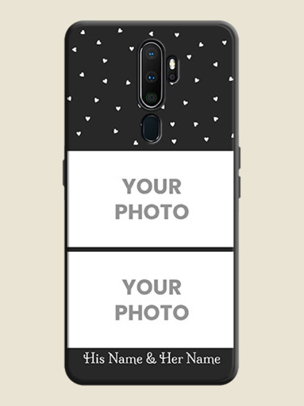 Custom Miniature Love Symbols with Name on Space Black Custom Soft Matte Back Cover - Oppo A9 2020 - alternate view