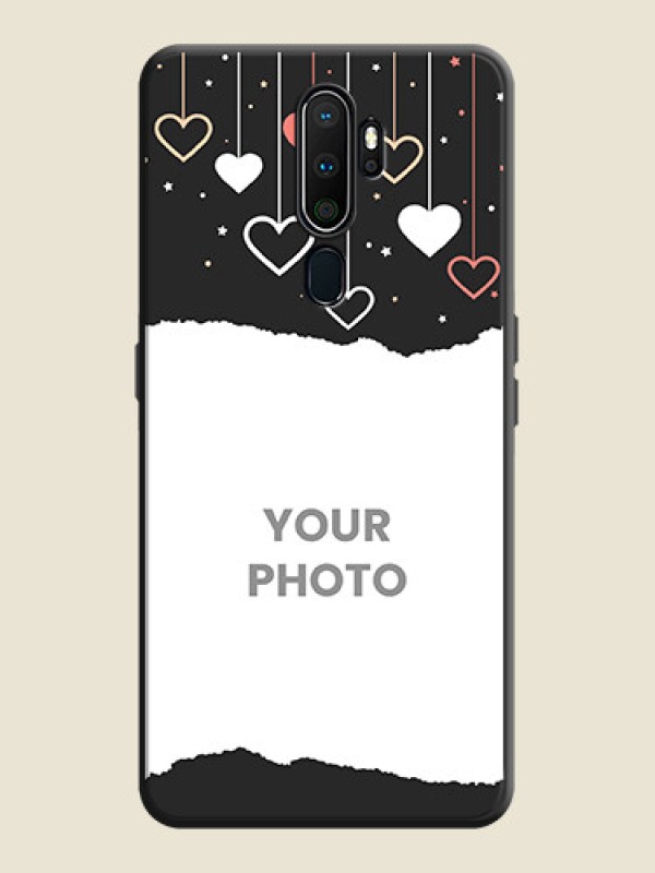 Custom Love Hangings with Splash Wave Picture on Space Black Custom Soft Matte Phone Back Cover - Oppo A9 2020 - alternate view