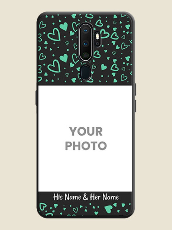 Custom Sea Green Indefinite Love Pattern - Photo on Space Black Soft Matte Mobile Cover - Oppo A9 2020 - alternate view
