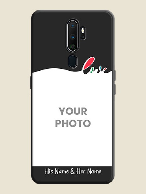 Custom Fall in Love Pattern with Picture - Photo on Space Black Soft Matte Mobile Case - Oppo A9 2020 - alternate view