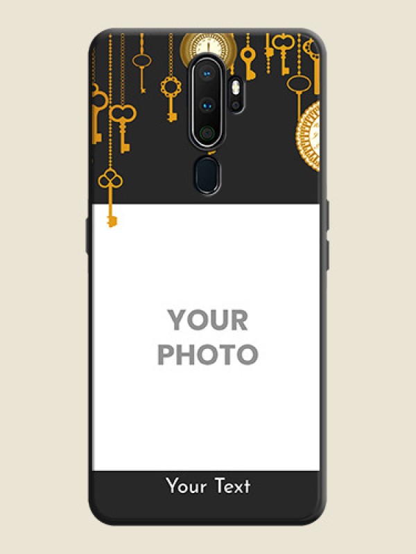 Custom Decorative Design with Text on Space Black Custom Soft Matte Back Cover - Oppo A9 2020 - alternate view