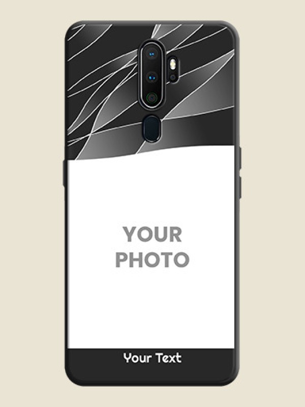Custom Mixed Wave Lines - Photo on Space Black Soft Matte Mobile Cover - Oppo A9 2020 - alternate view