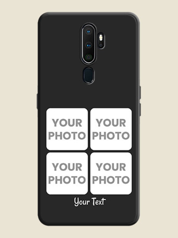 Custom Floral Art with 6 Image Holder - Photo on Space Black Soft Matte Mobile Case - Oppo A9 2020 - alternate view