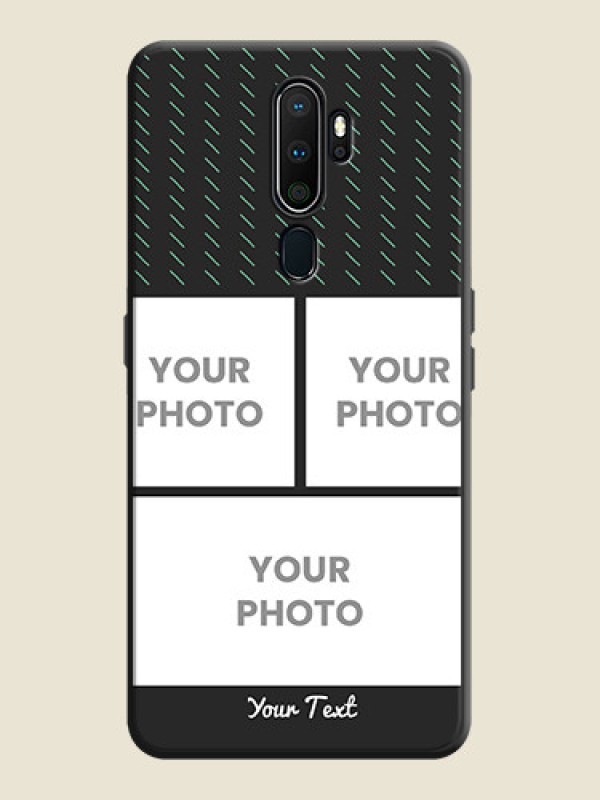 Custom Cross Dotted Pattern with 2 Image Holder  on Personalised Space Black Soft Matte Cases - Oppo A9 2020 - alternate view
