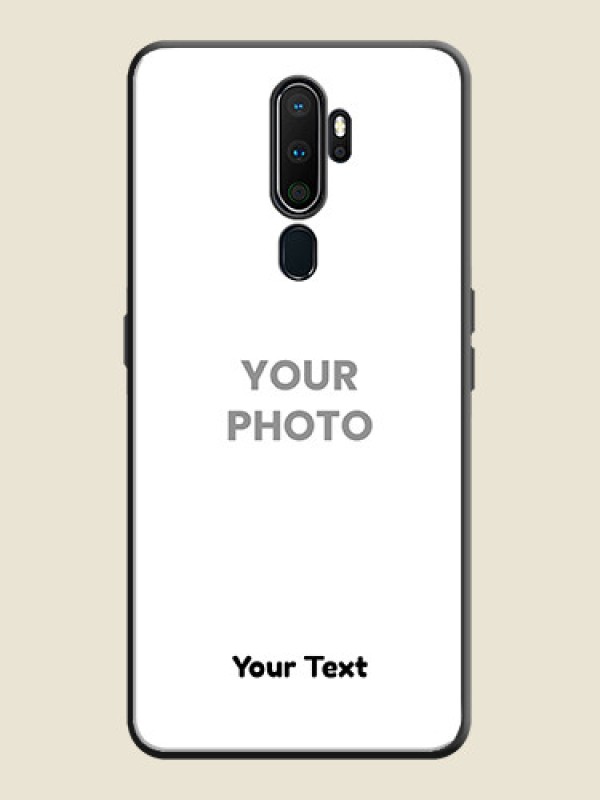 Custom Full Single Pic Upload With Text On Space Black Personalized Soft Matte Phone Covers -Oppo A9 2020 - alternate view