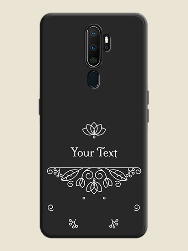 Custom Lotus Garden Custom Text On Space Black Personalized Soft Matte Phone Covers -Oppo A9 2020 - alternate view