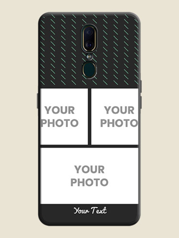 Custom Cross Dotted Pattern with 2 Image Holder  on Personalised Space Black Soft Matte Cases - Oppo A9 - alternate view
