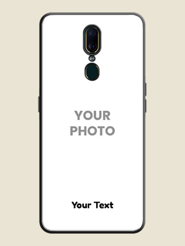 Custom Full Single Pic Upload With Text On Space Black Personalized Soft Matte Phone Covers -Oppo A9 - alternate view