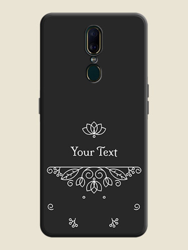 Custom Lotus Garden Custom Text On Space Black Personalized Soft Matte Phone Covers -Oppo A9 - alternate view