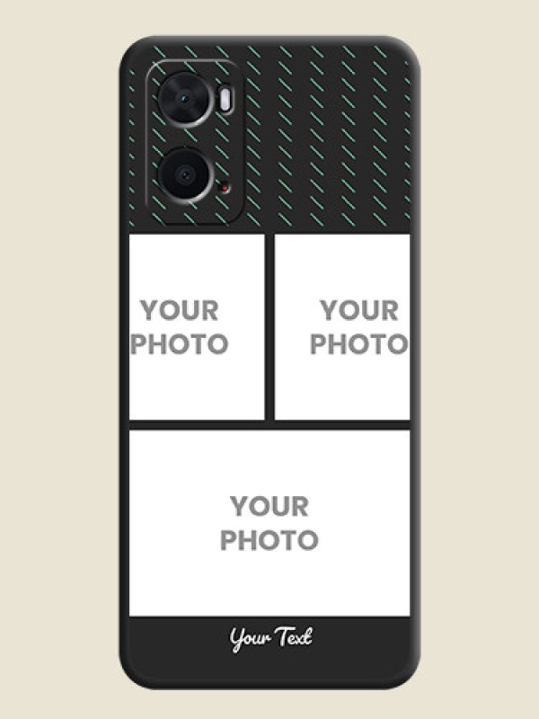 Custom Cross Dotted Pattern with 2 Image Holder  on Personalised Space Black Soft Matte Cases - Oppo A96 - alternate view