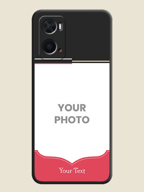 Custom Classic Plain Design with Name on Photo on Space Black Soft Matte Phone Cover - Oppo A96 - alternate view