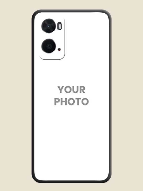 Custom Full Single Pic Upload On Space Black Personalized Soft Matte Phone Covers -Oppo A96 - alternate view