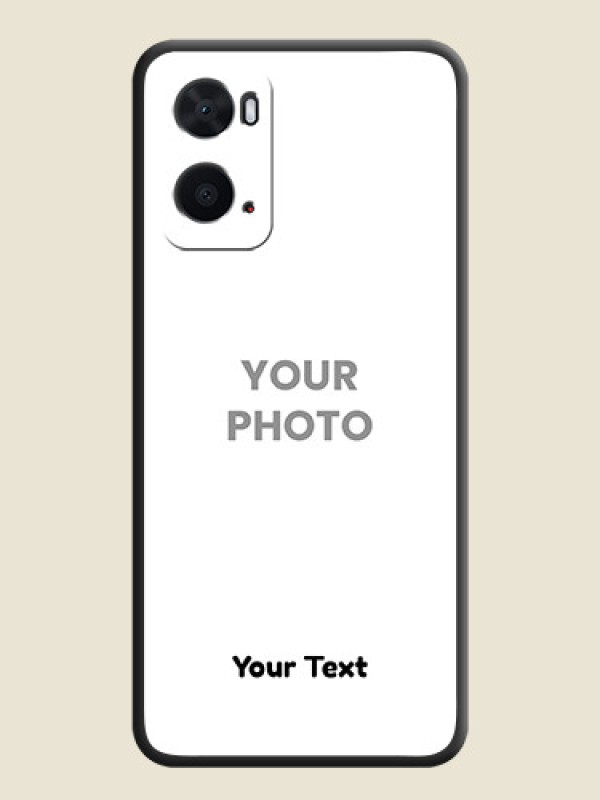 Custom Full Single Pic Upload With Text On Space Black Personalized Soft Matte Phone Covers -Oppo A96 - alternate view