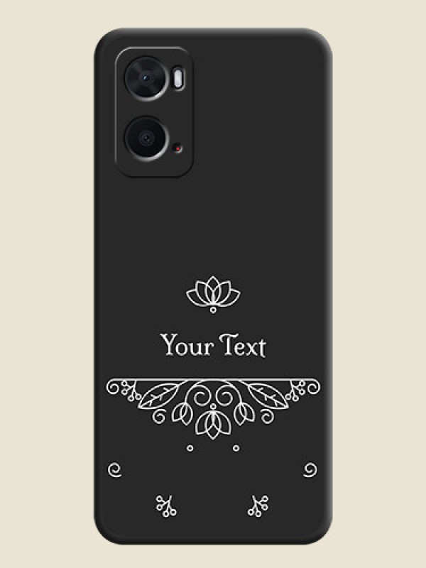 Custom Lotus Garden Custom Text On Space Black Personalized Soft Matte Phone Covers -Oppo A96 - alternate view