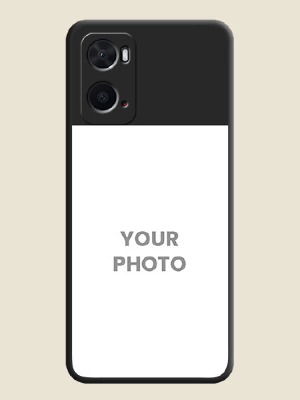 Custom Image Upload With Space Black Color On Custom Soft Matte Mobile Back Cover - Oppo A96 - alternate view