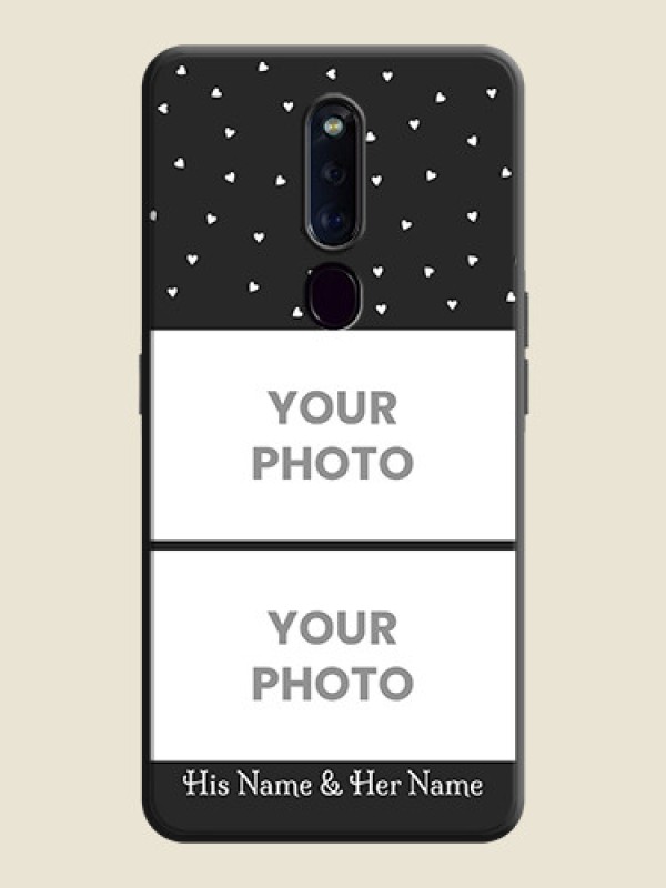 Custom Miniature Love Symbols with Name on Space Black Custom Soft Matte Back Cover - Oppo F11 Pro - alternate view