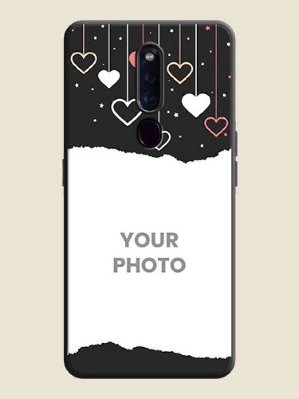 Custom Love Hangings with Splash Wave Picture on Space Black Custom Soft Matte Phone Back Cover - Oppo F11 Pro - alternate view