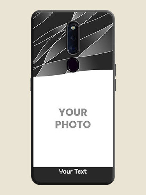Custom Mixed Wave Lines - Photo on Space Black Soft Matte Mobile Cover - Oppo F11 Pro - alternate view