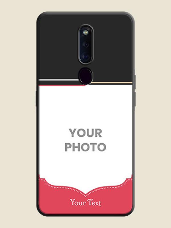 Custom Classic Plain Design with Name - Photo on Space Black Soft Matte Phone Cover - Oppo F11 Pro - alternate view