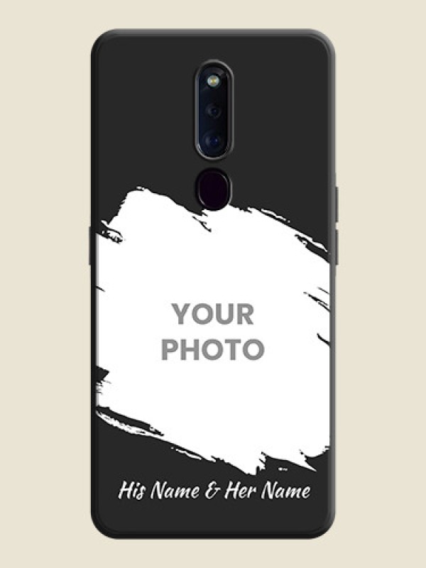 Custom Grunge Brush Strokes - Photo on Space Black Soft Matte Back Cover - Oppo F11 Pro - alternate view