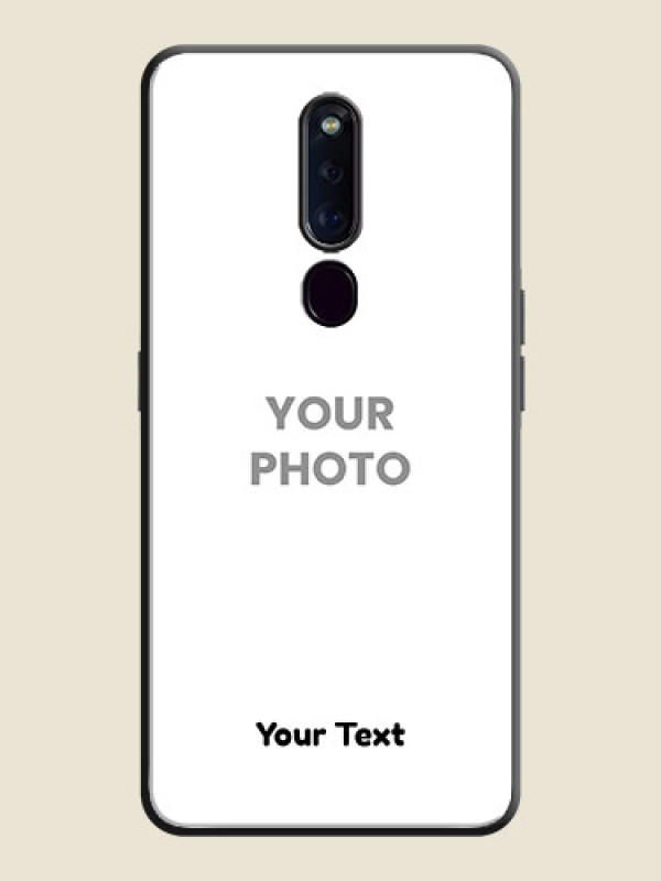 Custom Full Single Pic Upload With Text On Space Black Personalized Soft Matte Phone Covers -Oppo F11 Pro - alternate view