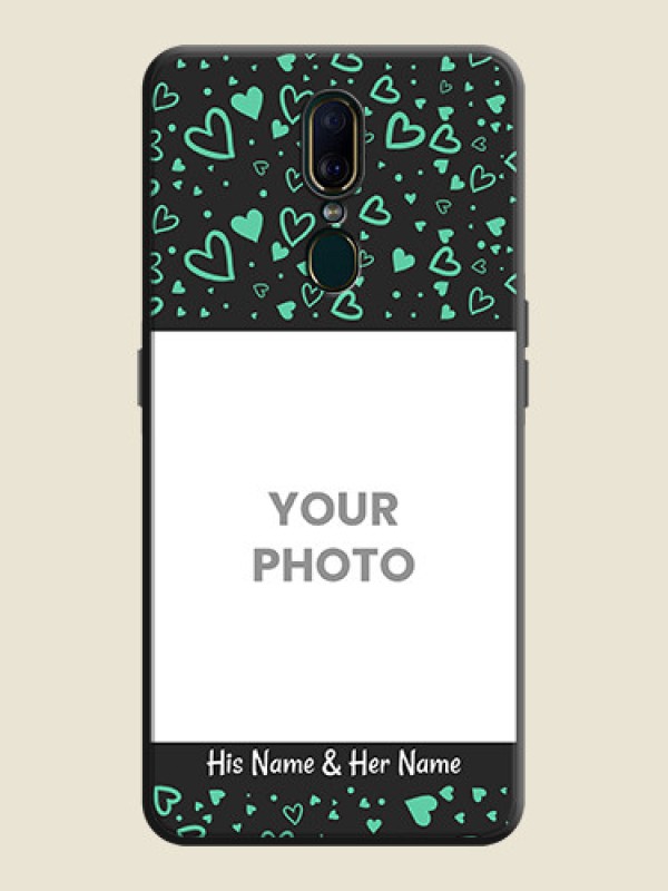Custom Sea Green Indefinite Love Pattern - Photo on Space Black Soft Matte Mobile Cover - Oppo F11 - alternate view