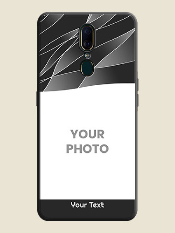 Custom Mixed Wave Lines - Photo on Space Black Soft Matte Mobile Cover - Oppo F11 - alternate view