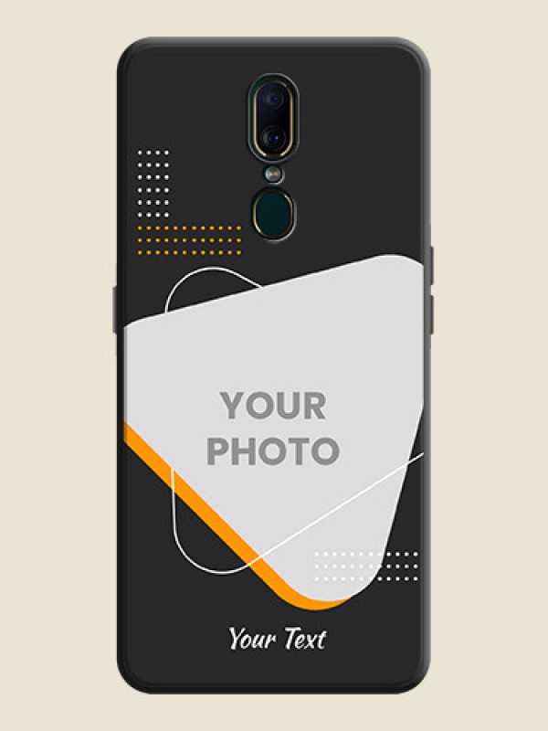 Custom Yellow Triangle - Photo on Space Black Soft Matte Phone Cover - Oppo F11 - alternate view