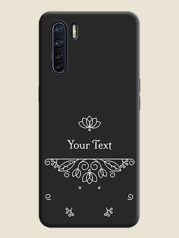 Custom Lotus Garden Custom Text On Space Black Personalized Soft Matte Phone Covers -Oppo F15 - alternate view