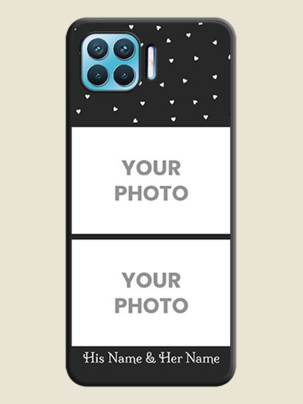 Custom Miniature Love Symbols with Name on Space Black Custom Soft Matte Back Cover - Oppo f17 pro - alternate view