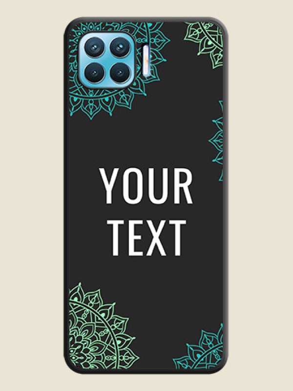 Custom Your Name with Floral Design on Space Black Custom Soft Matte Back Cover - Oppo f17 pro - alternate view
