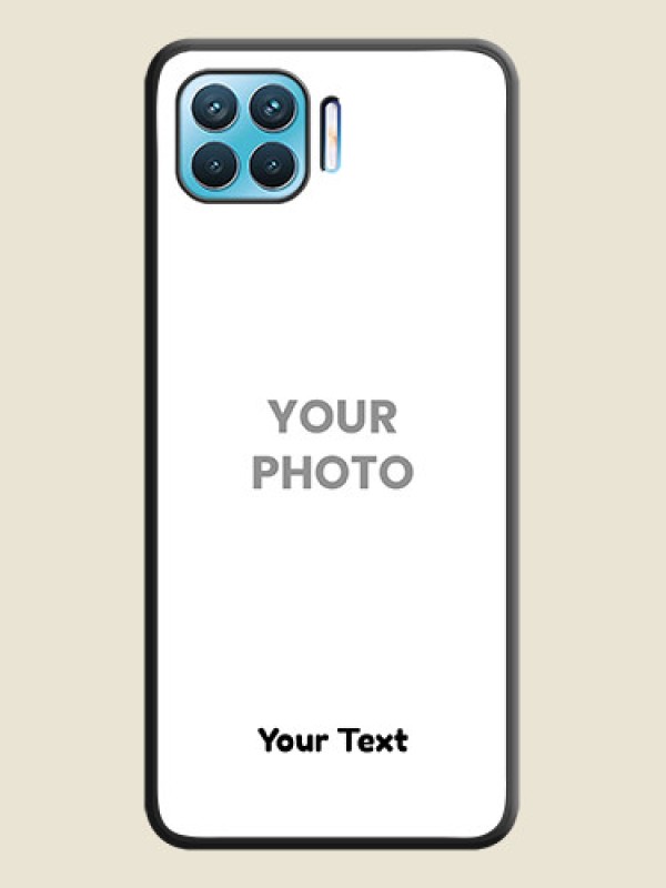 Custom Full Single Pic Upload With Text On Space Black Personalized Soft Matte Phone Covers -Oppo F17 Pro - alternate view