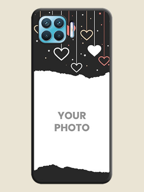 Custom Love Hangings with Splash Wave Picture on Space Black Custom Soft Matte Phone Back Cover - Oppo F17 - alternate view