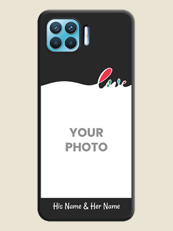 Custom Fall in Love Pattern with Picture on Photo on Space Black Soft Matte Mobile Case - Oppo F17 - alternate view