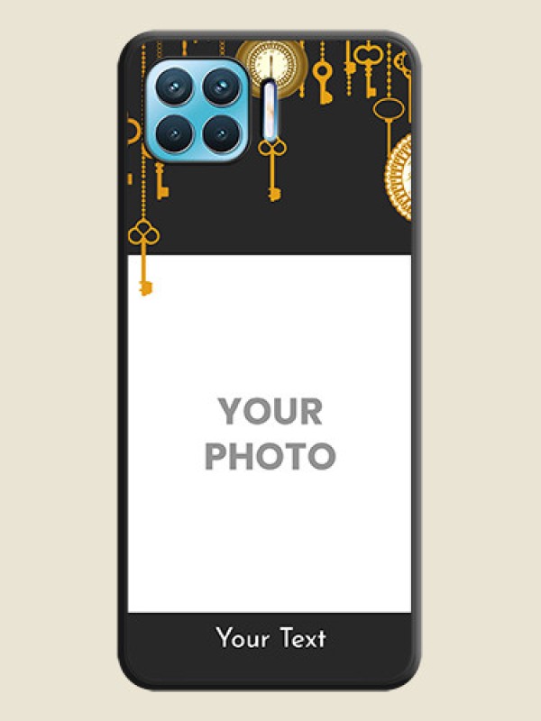 Custom Decorative Design with Text on Space Black Custom Soft Matte Back Cover - Oppo F17 - alternate view