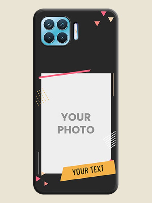 Custom Photo Frame with Triangle Small Dots on Photo on Space Black Soft Matte Back Cover - Oppo F17 - alternate view