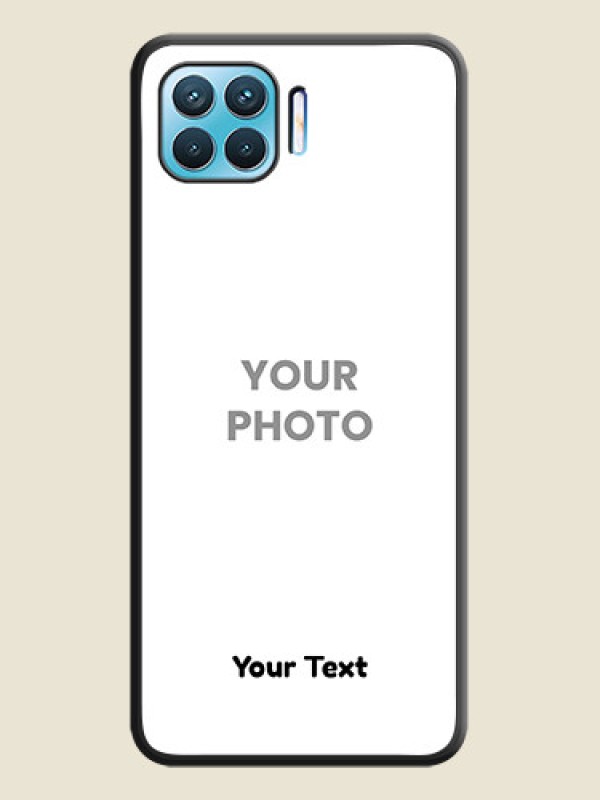 Custom Full Single Pic Upload With Text On Space Black Personalized Soft Matte Phone Covers -Oppo F17 - alternate view