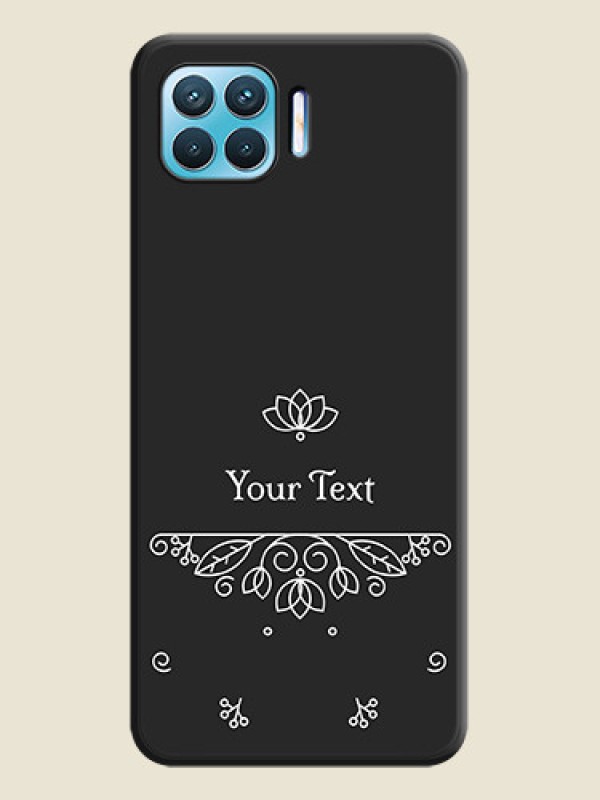 Custom Lotus Garden Custom Text On Space Black Personalized Soft Matte Phone Covers -Oppo F17 - alternate view