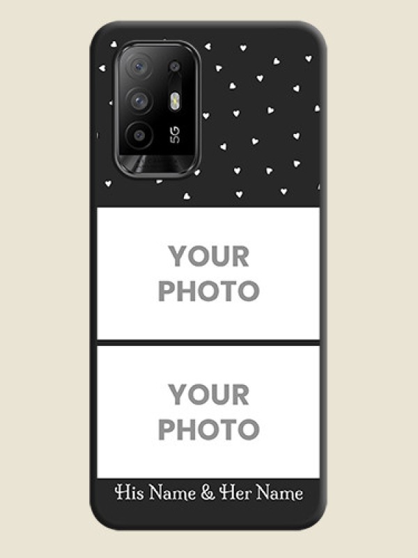 Custom Miniature Love Symbols with Name on Space Black Custom Soft Matte Back Cover - Oppo F19 Pro Plus 5G - alternate view