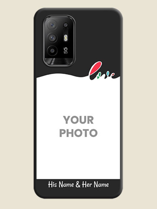 Custom Fall in Love Pattern with Picture on Photo on Space Black Soft Matte Mobile Case - Oppo F19 Pro Plus 5G - alternate view
