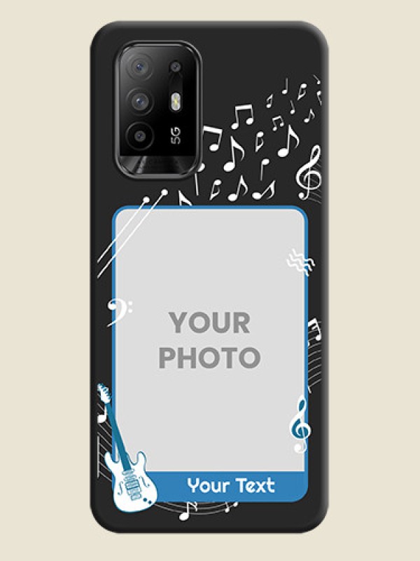 Custom Musical Theme Design with Text on Photo on Space Black Soft Matte Mobile Case - Oppo F19 Pro Plus 5G - alternate view